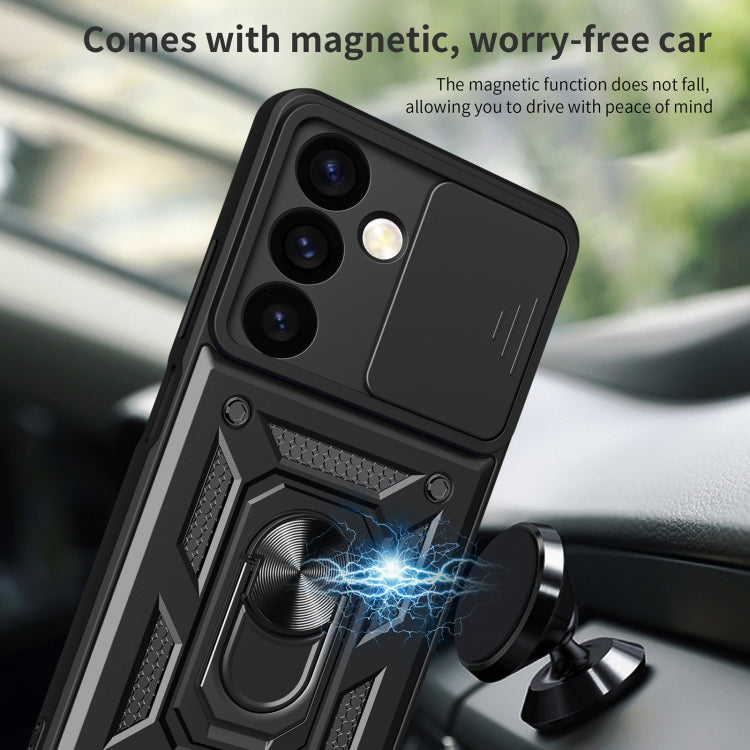 For Samsung Galaxy S24+ 5G Sliding Camera Cover Design TPU+PC Phone Case(Black) - Galaxy S24+ 5G Cases by buy2fix | Online Shopping UK | buy2fix