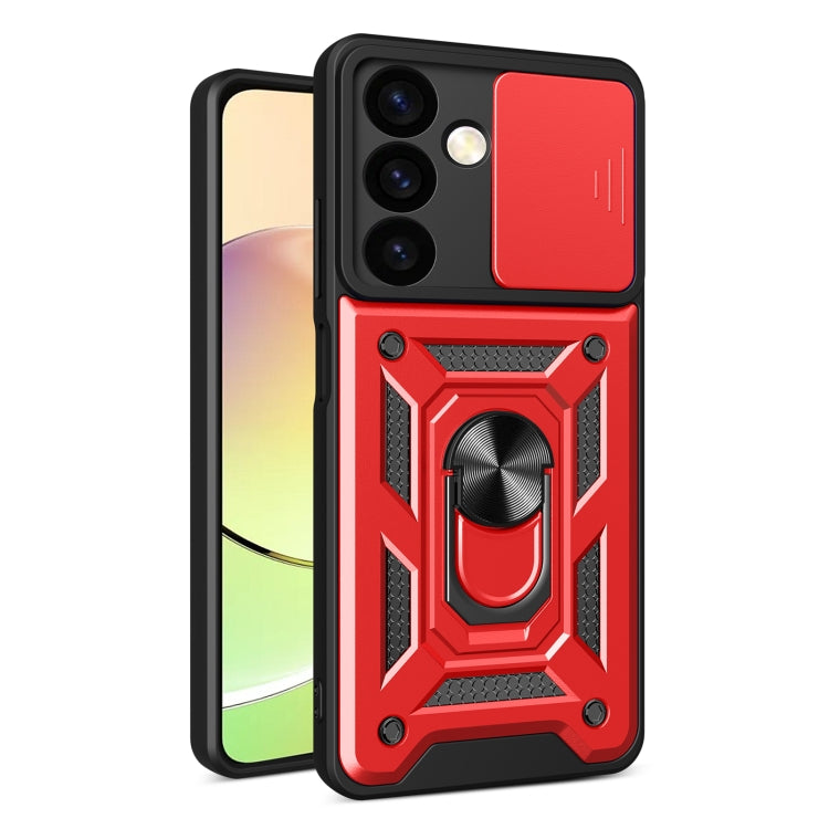 For Samsung Galaxy S24+ 5G Sliding Camera Cover Design TPU+PC Phone Case(Red) - Galaxy S24+ 5G Cases by buy2fix | Online Shopping UK | buy2fix