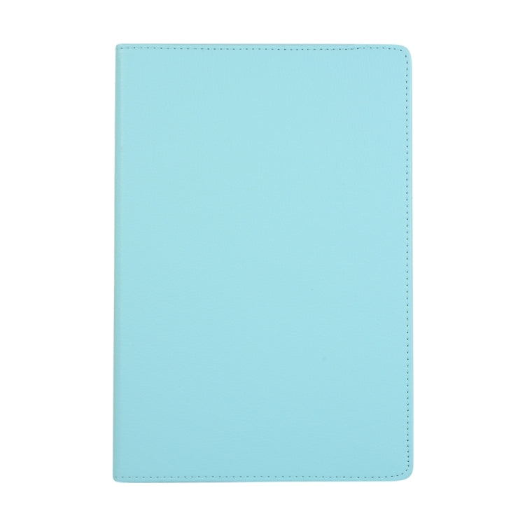 For Samsung Galaxy Tab S9+ 360 Degrees Rotation Holder Litchi Texture Leather Tablet Case(Sky Blue) - Galaxy Tab S9+ Cases by buy2fix | Online Shopping UK | buy2fix