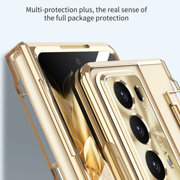 For Honor Magic V2 Phantom Armor Series Integrated Folding Phone Case(Gold) - Honor Cases by buy2fix | Online Shopping UK | buy2fix