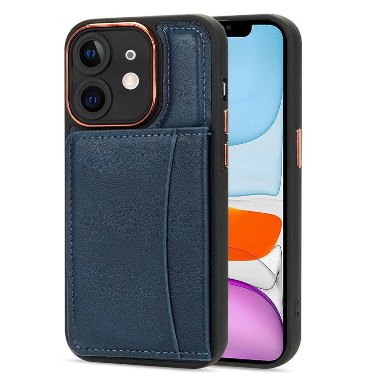 For iPhone 11 Multifunctional Magsafe Magnetic Card Bag Phone Case(Blue) - iPhone 11 Cases by buy2fix | Online Shopping UK | buy2fix