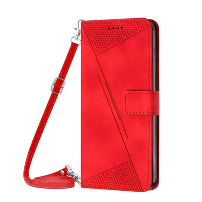 For Samsung Galaxy S23 Ultra 5G Dream Triangle Leather Phone Case with Long Lanyard(Red) - Galaxy S23 Ultra 5G Cases by buy2fix | Online Shopping UK | buy2fix