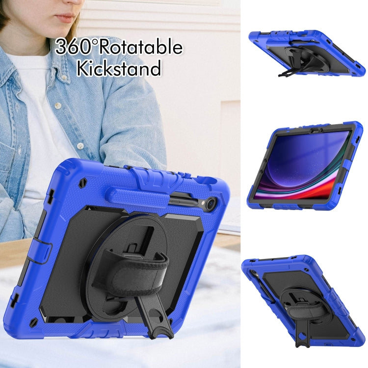 For Samsung Galaxy Tab S9 / S9 FE Silicone + PC Tablet Case(Dark Blue+Black) - Galaxy Tab S9 Cases by buy2fix | Online Shopping UK | buy2fix