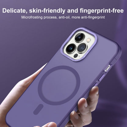 For iPhone XR MagSafe Frosted Translucent Mist Phone Case(Dark Purple) - More iPhone Cases by buy2fix | Online Shopping UK | buy2fix