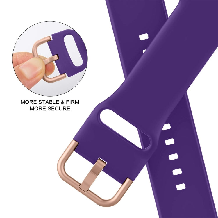 For Apple Watch SE 2022 40mm Pin Buckle Silicone Watch Band(Purple) - Watch Bands by buy2fix | Online Shopping UK | buy2fix