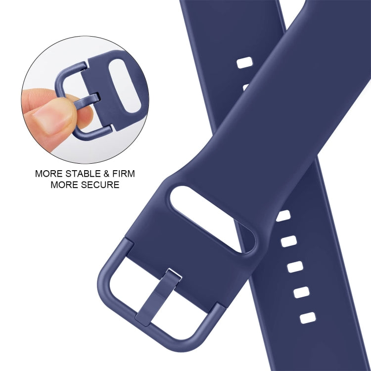 For Apple Watch Series 7 41mm Pin Buckle Silicone Watch Band(Violet Gray) - Watch Bands by buy2fix | Online Shopping UK | buy2fix