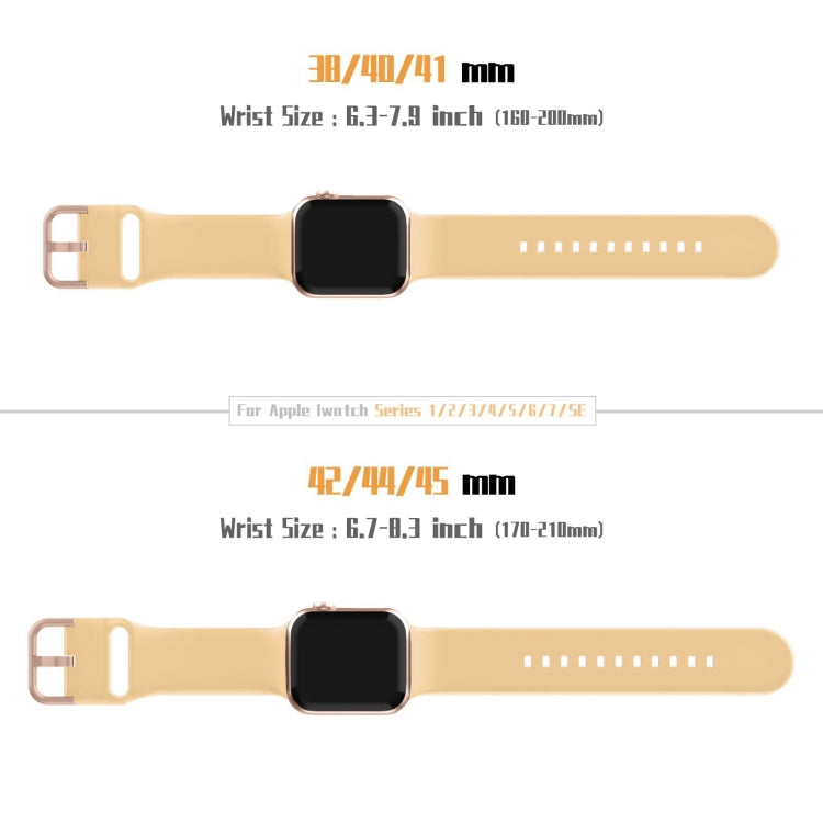 For Apple Watch SE 2023 44mm Pin Buckle Silicone Watch Band(Light Orange) - Watch Bands by buy2fix | Online Shopping UK | buy2fix