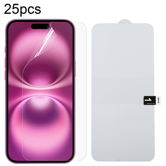 For iPhone 16 Plus 25pcs Full Screen Protector Explosion-proof Hydrogel Film - iPhone 16 Plus Tempered Glass by buy2fix | Online Shopping UK | buy2fix