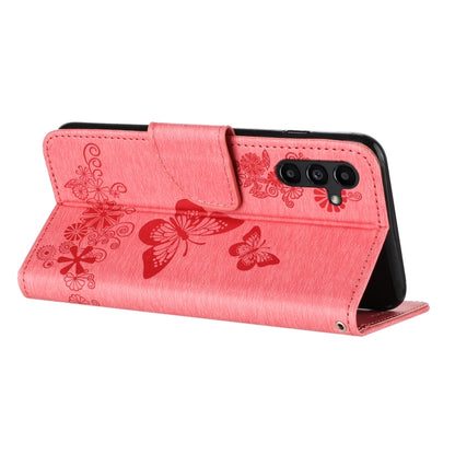 For Samsung Galaxy S24+ 5G Butterfly Embossed Flip Leather Phone Case(Pink) - Galaxy S24+ 5G Cases by buy2fix | Online Shopping UK | buy2fix
