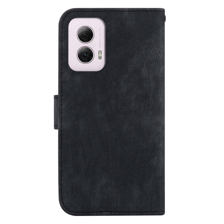 For Motorola Moto G Power 5G 2024 Little Tiger Embossed Leather Phone Case(Black) - Motorola Cases by buy2fix | Online Shopping UK | buy2fix