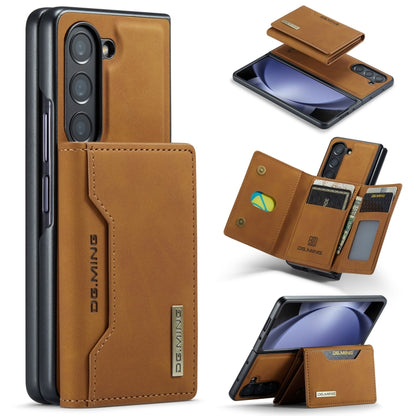 For Samsung Galaxy Z Fold5 DG.MING M2 Series 3-Fold Multi Card Bag + Magnetic Phone Case(Brown) - Galaxy Z Fold5 Cases by DG.MING | Online Shopping UK | buy2fix