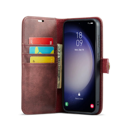 For Samsung Galaxy S23 FE 5G DG.MING Crazy Horse Texture Detachable Magnetic Leather Case(Red) - Galaxy S23 FE 5G Cases by DG.MING | Online Shopping UK | buy2fix