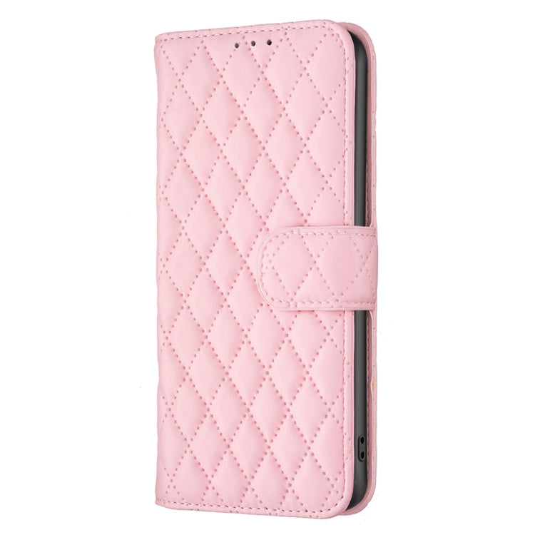 For Motorola Moto G54 5G EU Edition Diamond Lattice Wallet Flip Leather Phone Case(Pink) - Motorola Cases by buy2fix | Online Shopping UK | buy2fix