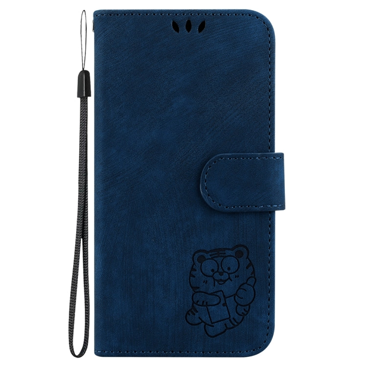 For OnePlus 13 Little Tiger Embossed Leather Phone Case(Dark Blue) - OnePlus Cases by buy2fix | Online Shopping UK | buy2fix