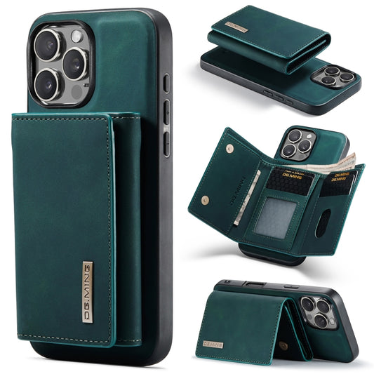 For iPhone 16 Pro DG.MING M1 Series 3-Fold Multi Card Wallet Leather Phone Case(Green) - iPhone 16 Pro Cases by DG.MING | Online Shopping UK | buy2fix