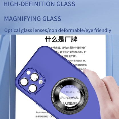 For iPhone 11 Pro Max Eagle Eye Lens CD Texture MagSafe Magnifier Phone Case(Royal Blue) - iPhone 11 Pro Max Cases by buy2fix | Online Shopping UK | buy2fix
