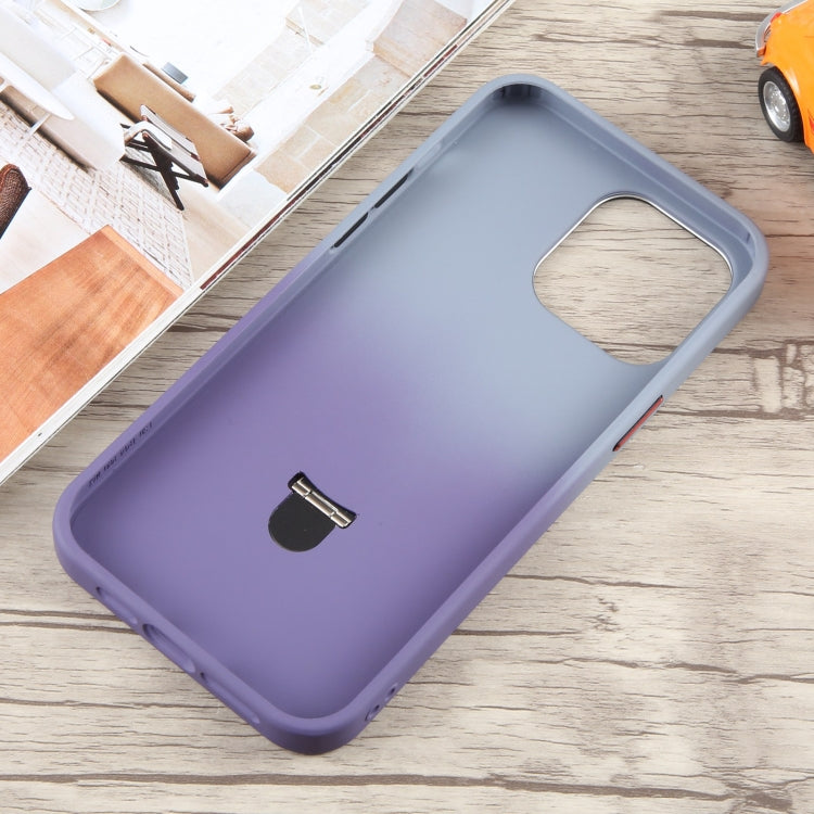 For iPhone 13 Gradient MagSafe Holder Liquid TPU Hybrid PC Phone Case(Blue Purple) - iPhone 12 / 12 Pro Cases by buy2fix | Online Shopping UK | buy2fix