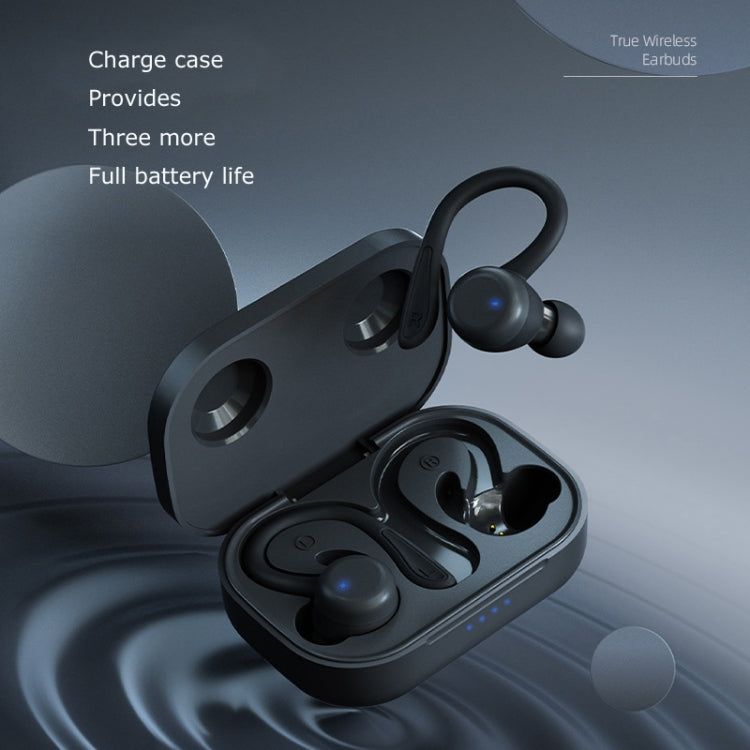 T&G T40 TWS IPX6 Waterproof Hanging Ear Wireless Bluetooth Earphones with Charging Box(Blue) - TWS Earphone by T&G | Online Shopping UK | buy2fix