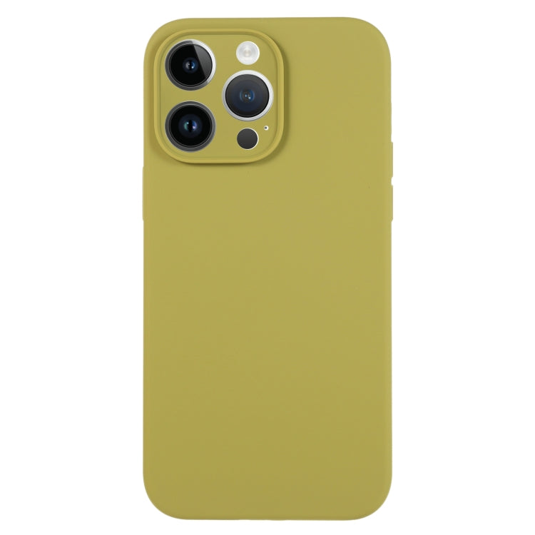 For iPhone 13 Pro Max Pure Color Liquid Silicone Fine Pore Phone Case(Willow Green) - iPhone 13 Pro Max Cases by buy2fix | Online Shopping UK | buy2fix