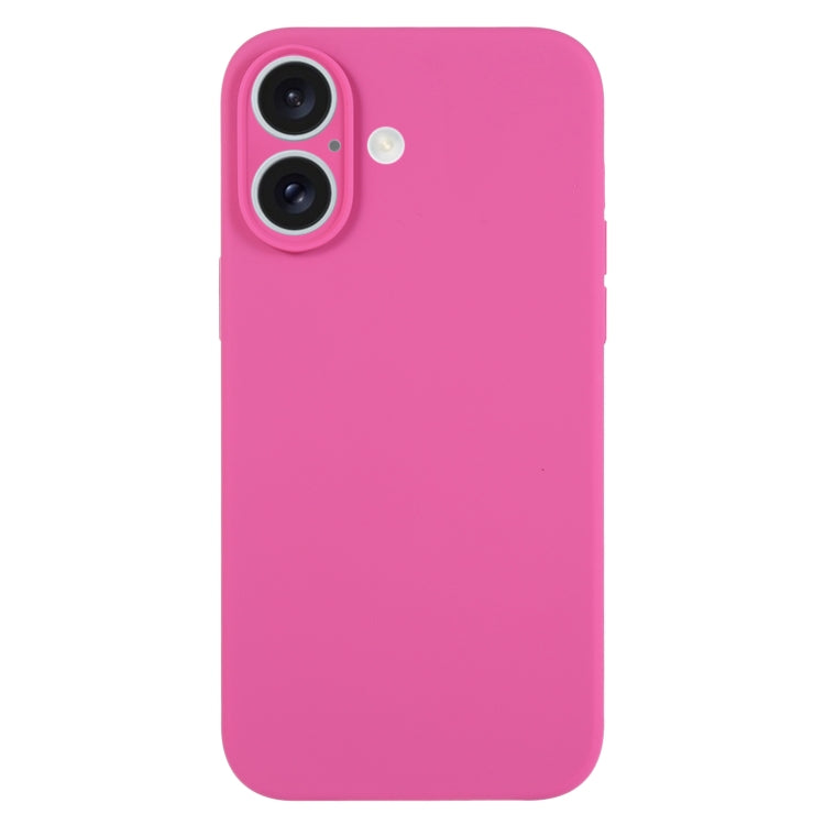 For iPhone 16 Plus Pure Color Liquid Silicone Fine Pore Phone Case(Pitaya) - iPhone 16 Plus Cases by buy2fix | Online Shopping UK | buy2fix