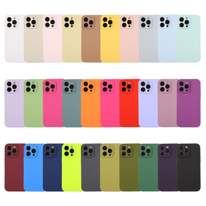 For iPhone 12 Pure Color Liquid Silicone Fine Pore Phone Case(Creamy Yellow) - iPhone 12 / 12 Pro Cases by buy2fix | Online Shopping UK | buy2fix