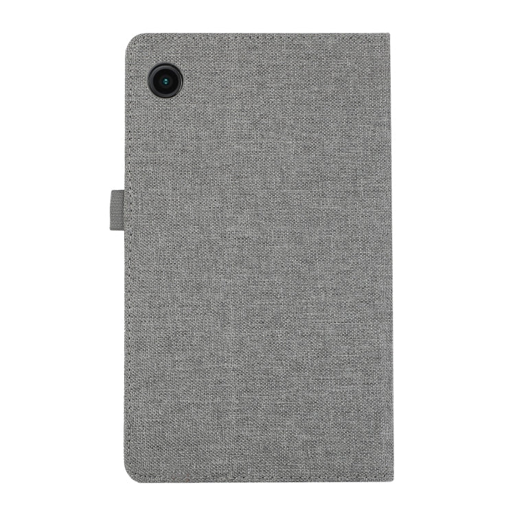 For Samsung Galaxy Tab A9 Horizontal Flip TPU + Fabric PU Leather Tablet Case(Grey) - Galaxy Tab A9 by buy2fix | Online Shopping UK | buy2fix