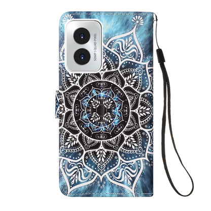 For Motorola Moto G Play 4G 2024 Colored Drawing Pattern Plain Weave Leather Phone Case(Undersea Mandala) - Motorola Cases by buy2fix | Online Shopping UK | buy2fix