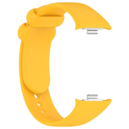 For Xiaomi Mi Band 8 Pro Solid Color Black Buckle Silicone Watch Band(Yellow) - Watch Bands by buy2fix | Online Shopping UK | buy2fix