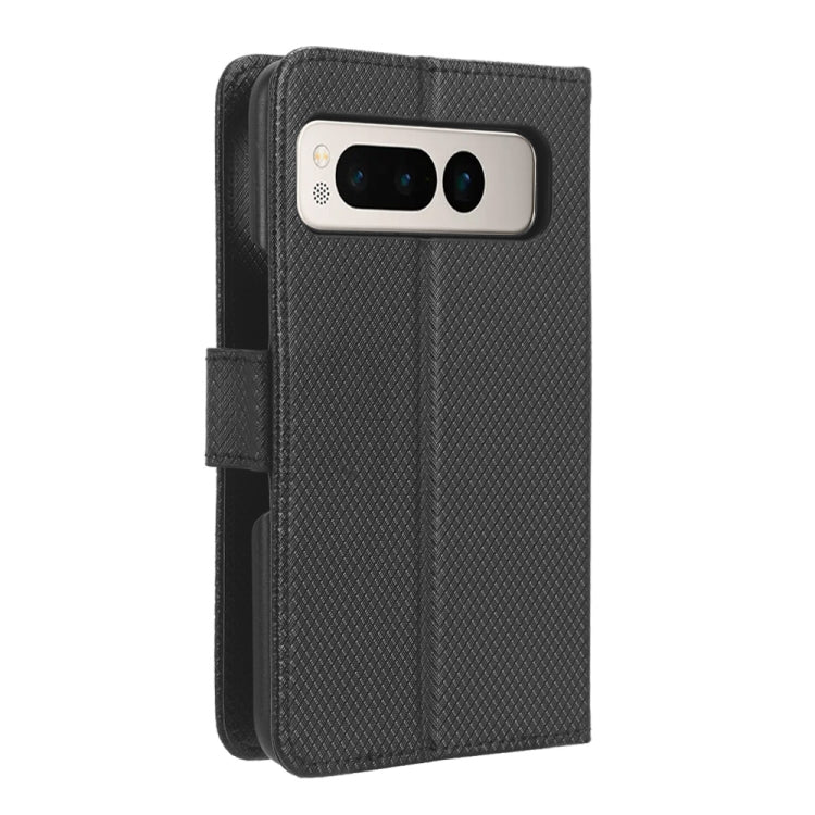 For Google Pixel Fold Diamond Texture Leather Phone Case(Black) - Google Cases by buy2fix | Online Shopping UK | buy2fix