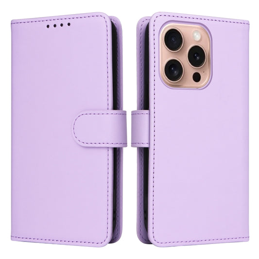 For iPhone 16 Pro Max BETOPNICE BN-005 2 in 1 Detachable Imitate Genuine Leather Phone Case(Light Purple) - iPhone 16 Pro Max Cases by BETOPNICE | Online Shopping UK | buy2fix