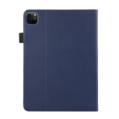 For iPad Pro 13 2024 Litchi Texture Leather Sucker Tablet Case(Dark Blue) - iPad Pro 13 2024 Cases by buy2fix | Online Shopping UK | buy2fix