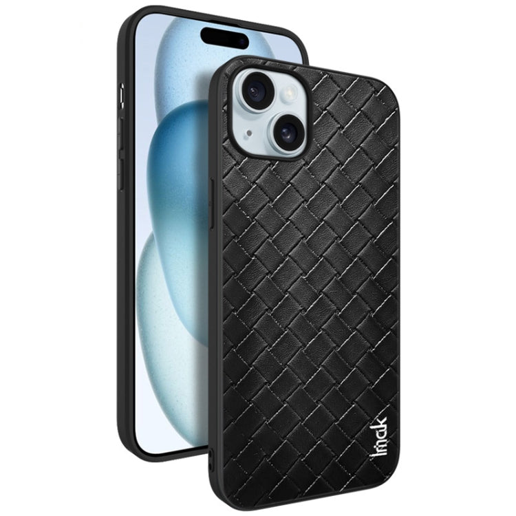 For iPhone 15 Plus IMAK LX-5 Series Shockproof PC + PU + TPU Protective Phone Case(Weaving Texture) - iPhone 15 Plus Cases by imak | Online Shopping UK | buy2fix