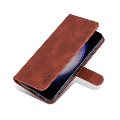 For Samsung Galaxy S24+ 5G AZNS Skin Feel Calf Texture Flip Leather Phone Case(Brown) - Galaxy S24+ 5G Cases by AZNS | Online Shopping UK | buy2fix