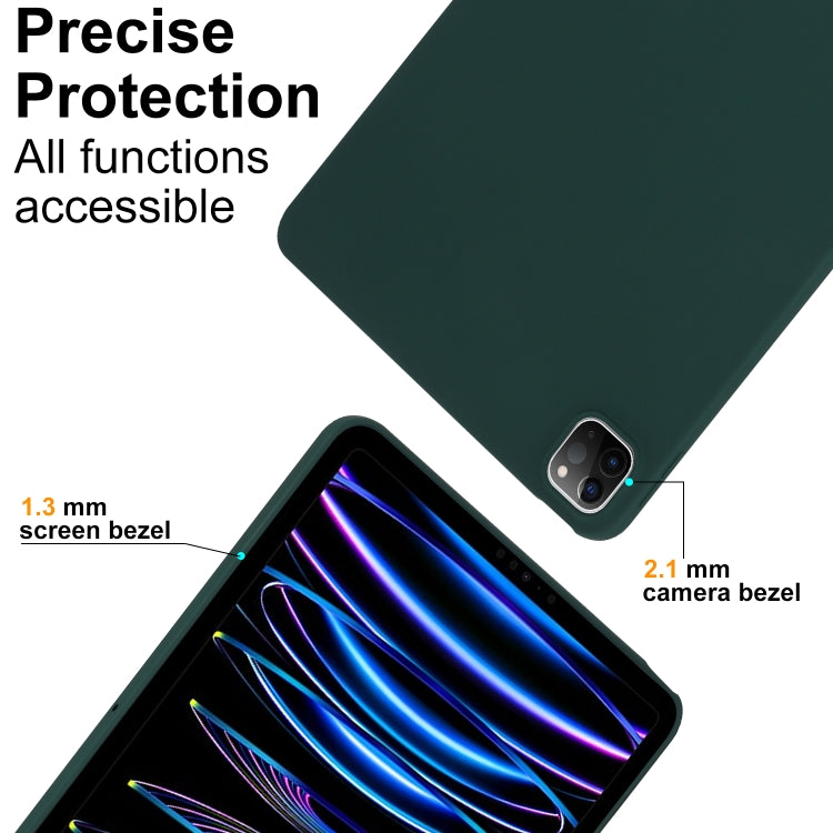 For iPad Air 13 2024 Oil Spray Skin-friendly TPU Tablet Case(Deep Green) - iPad Air 13 2024 Cases by buy2fix | Online Shopping UK | buy2fix