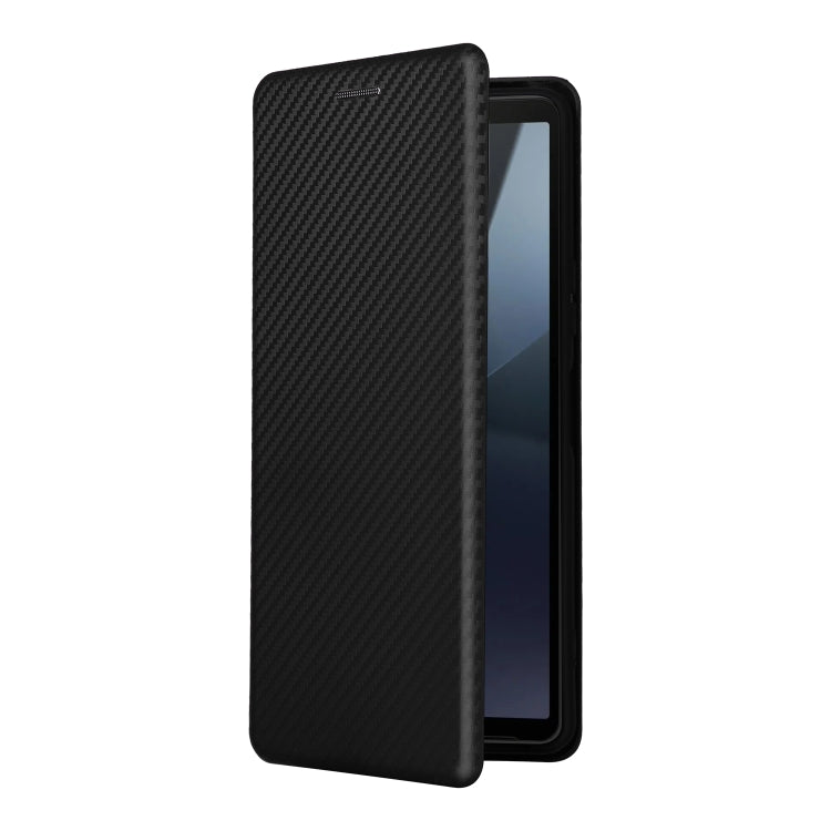 For Sony Xperia 10 VI 2024 Carbon Fiber Texture Flip Leather Phone Case(Black) - Sony Cases by buy2fix | Online Shopping UK | buy2fix