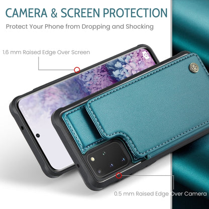 For Samsung Galaxy A14 CaseMe C22 Card Slots Holder RFID Anti-theft Phone Case(Blue Green) - Galaxy Phone Cases by CaseMe | Online Shopping UK | buy2fix