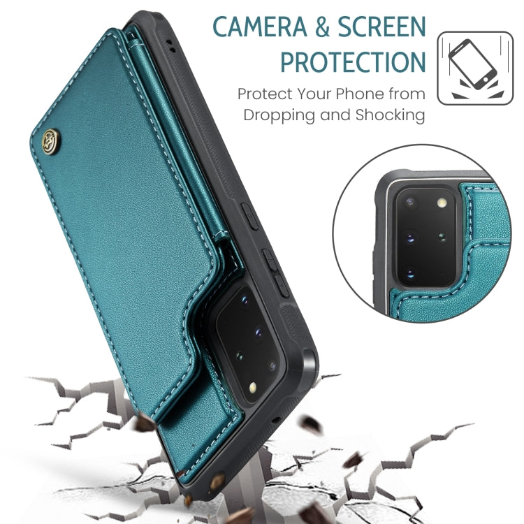 For Samsung Galaxy A14 CaseMe C22 Card Slots Holder RFID Anti-theft Phone Case(Blue Green) - Galaxy Phone Cases by CaseMe | Online Shopping UK | buy2fix