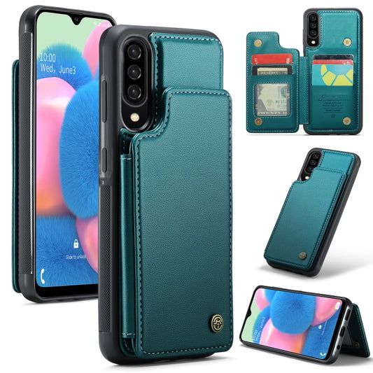 For Samsung Galaxy A30s/A50s/A50 CaseMe C22 Card Slots Holder RFID Anti-theft Phone Case(Blue Green) - Galaxy Phone Cases by CaseMe | Online Shopping UK | buy2fix