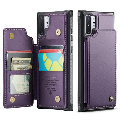 For Samsung Galaxy Note10+ 5G CaseMe C22 Card Slots Holder RFID Anti-theft Phone Case(Purple) - Galaxy Phone Cases by CaseMe | Online Shopping UK | buy2fix