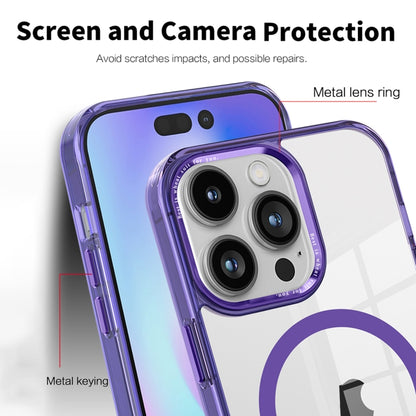 For iPhone 14 Ice Color Magnetic Series PC + Acrylic Magsafe Phone Case(Transparent) - iPhone 14 Cases by buy2fix | Online Shopping UK | buy2fix