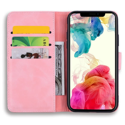 For iPhone 16 Pro Max Mandala Embossed Dual-Fold Calf Leather Phone Case(Pink) - iPhone 16 Pro Max Cases by buy2fix | Online Shopping UK | buy2fix