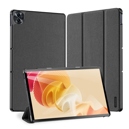 For Realme Pad 2 11.5 DUX DUCIS Domo Series Magnetic Flip Leather Tablet Case(Black) - Realme by DUX DUCIS | Online Shopping UK | buy2fix