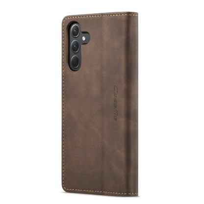 For Samsung Galaxy A35 5G CaseMe 013 Multifunctional Horizontal Flip Leather Phone Case(Coffee) - Galaxy Phone Cases by CaseMe | Online Shopping UK | buy2fix