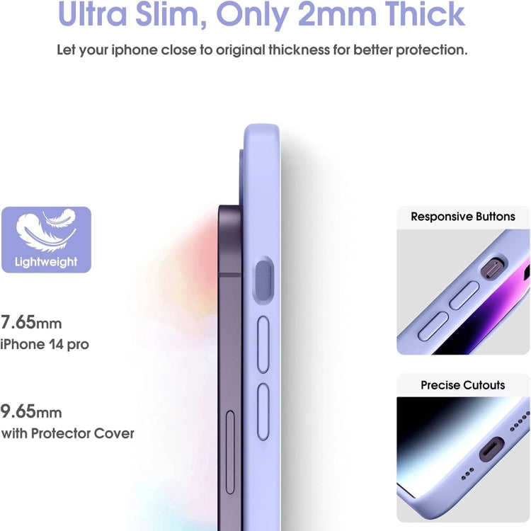 For iPhone 16 Pro Max Microfiber Liquid Silicone Shockproof Phone Case(Purple) - iPhone 16 Pro Max Cases by buy2fix | Online Shopping UK | buy2fix