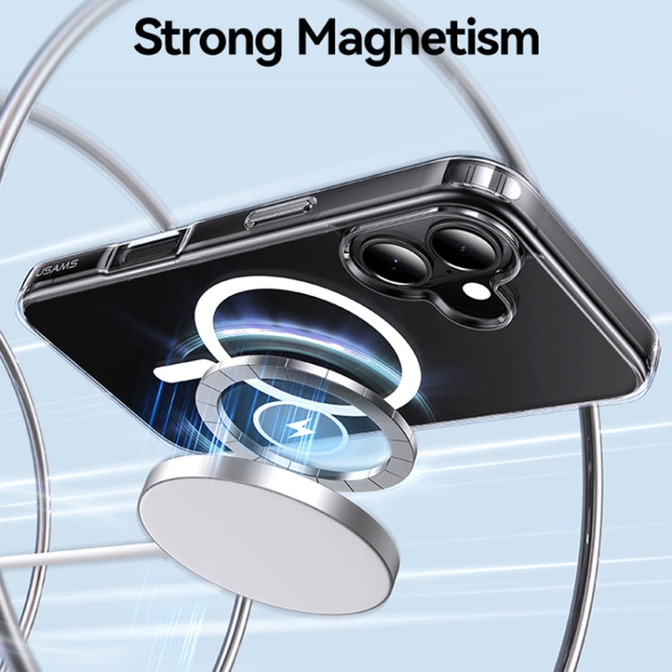 For iPhone 16 Pro USAMS Ice Magnet Series MagSafe PC Hybrid TPU Phone Case(Transparent) - iPhone 16 Pro Cases by USAMS | Online Shopping UK | buy2fix