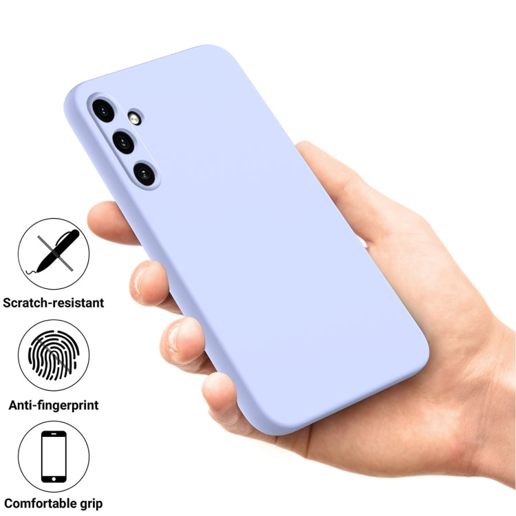 For Samsung Galaxy A15 4G / A15 5G Pure Color Liquid Silicone Shockproof Full Coverage Phone Case(Purple) - Galaxy Phone Cases by buy2fix | Online Shopping UK | buy2fix