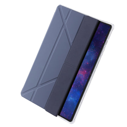 For Samsung Galaxy Tab S9 FE+ Clear Acrylic Deformation Leather Tablet Case(Lavender) - Galaxy Tab S9 FE+ by buy2fix | Online Shopping UK | buy2fix