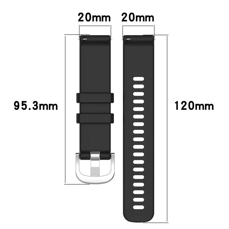 For Garmin vivoactive 5 / Active 5 20mm Silicone Watch Band(Pink) - Watch Bands by buy2fix | Online Shopping UK | buy2fix