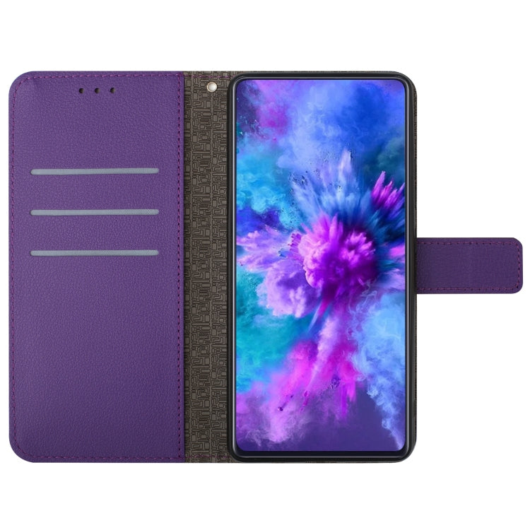 For iPhone 16 Pro Max Rhombic Grid Texture Leather Phone Case(Purple) - iPhone 16 Pro Max Cases by buy2fix | Online Shopping UK | buy2fix