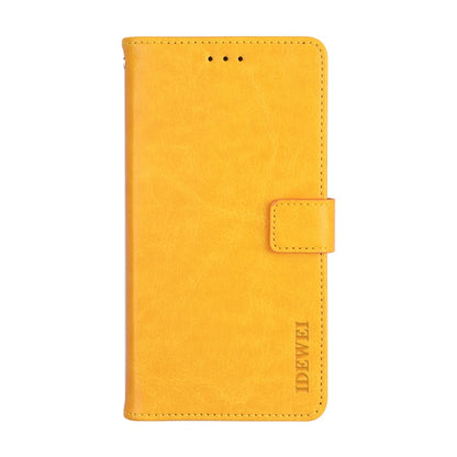 For Ulefone Note 8P idewei Crazy Horse Texture Horizontal Flip Leather Case with Holder & Card Slots & Wallet(Yellow) - Ulefone Cases by idewei | Online Shopping UK | buy2fix